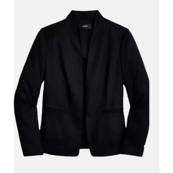 J. Crew Going Out Blazer Black Womens 8 Tall Lady Work Professional Minimalist - Picture 1 of 10